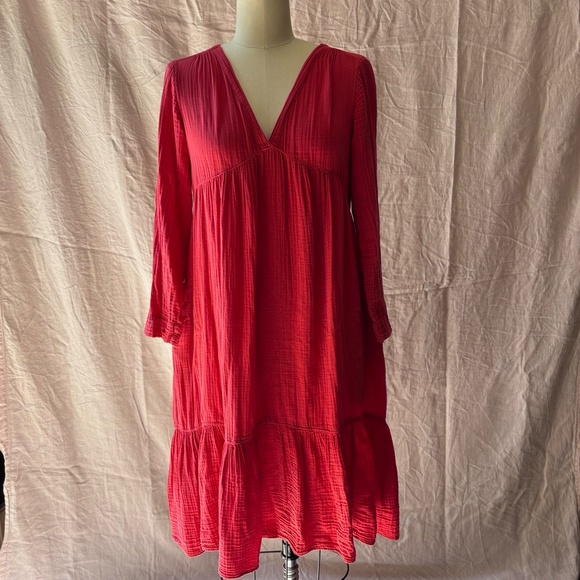 Xirena red cotton dress size M - Picture 1 of 8
